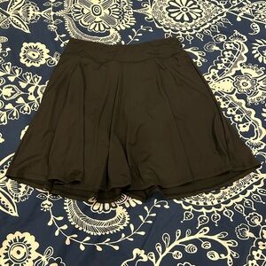 Black Tennis Skort with Shirts and Pockets